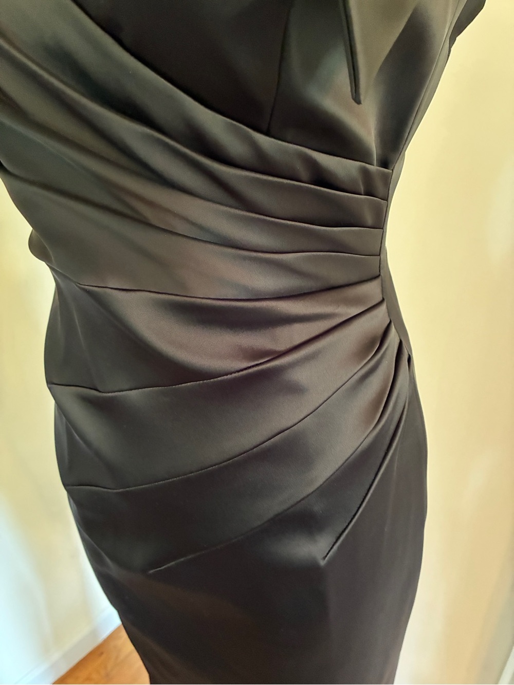 Karen Millen Black Satin Maxi Dress size 6 US - Picture 6 of 9